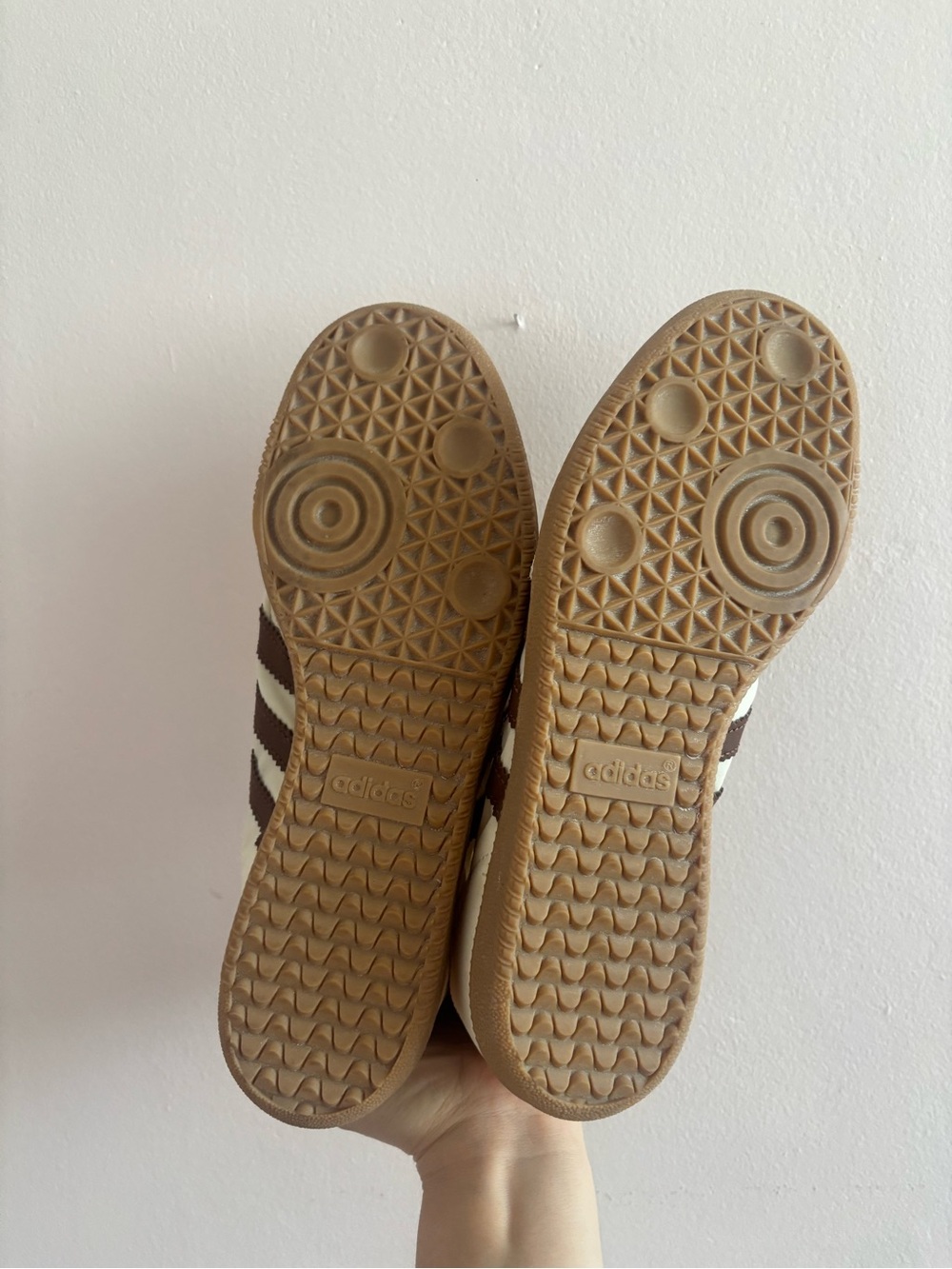 adidas Samba OG Cream and Brown Sneakers - Picture 6 of 8